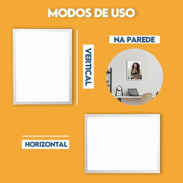 Imagem de Porta retrato para Fotos com Moldura de Madeira 15x21 para Sala Escritório Hall