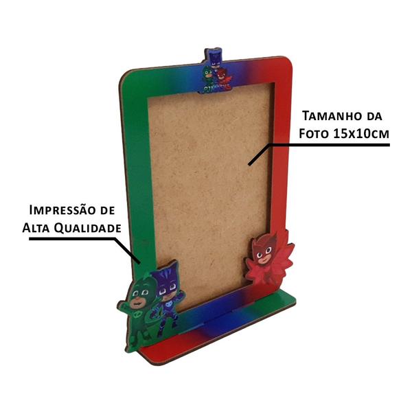 Imagem de Porta Retrato Vertical Infantil 15x10 Kit 3un Mdf Madeira Adesivado