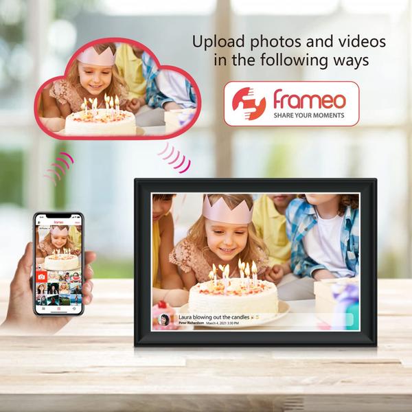 Imagem de Porta-retratos digital Wifi Akimart 10.5" 64GB com aplicativo Frameo