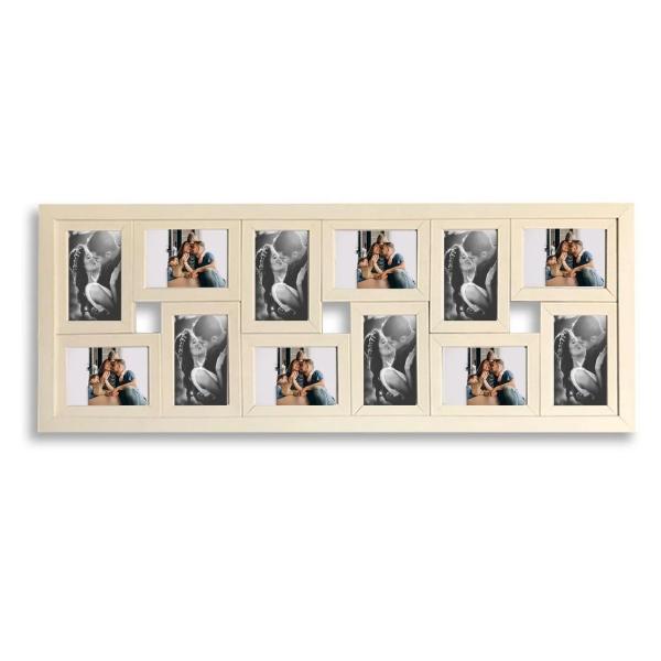 Porta Retratos Painel Multifotos 12 Fotos 10X15 Branco - MM Imagem de Porta Retratos Painel Multifotos 12 Fotos 10X15 Branco