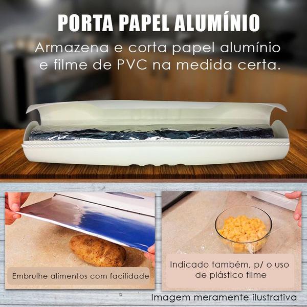 Imagem de Porta Rolo Corta Fácil Papel Alumínio Filme Manteiga 31cm