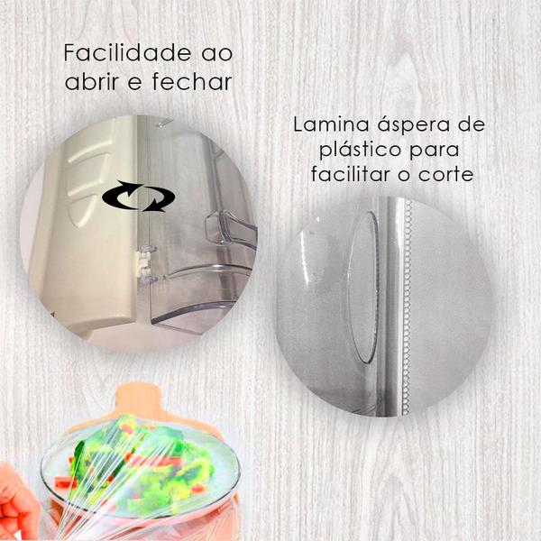 Imagem de Porta Rolo De Folha De Papel Aluminio Branco