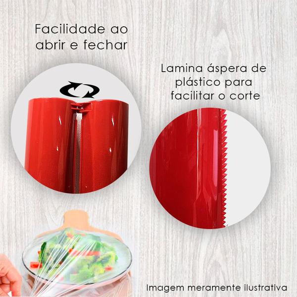 Imagem de Porta Rolo De Folha De Papel Aluminio Vermelho