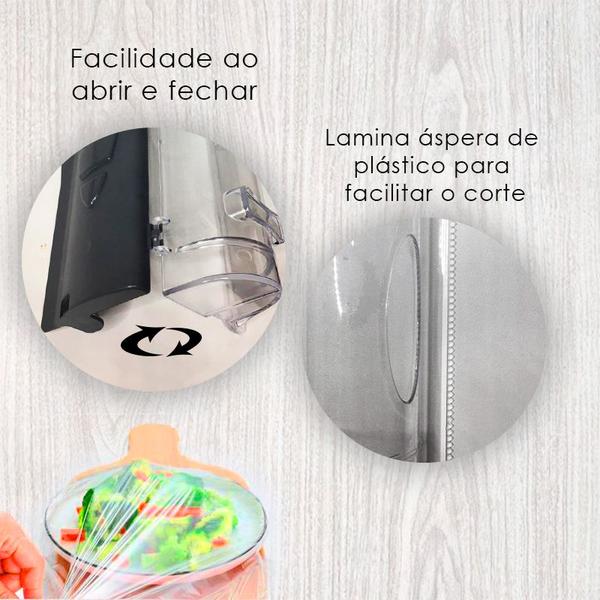 Imagem de Porta Rolo Filme E Papel Aluminio Plástico 34cm 