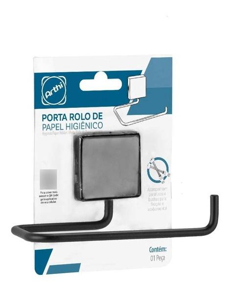 Imagem de Porta Rolo Papel Higiênico Elegance Black Preto - Arthi