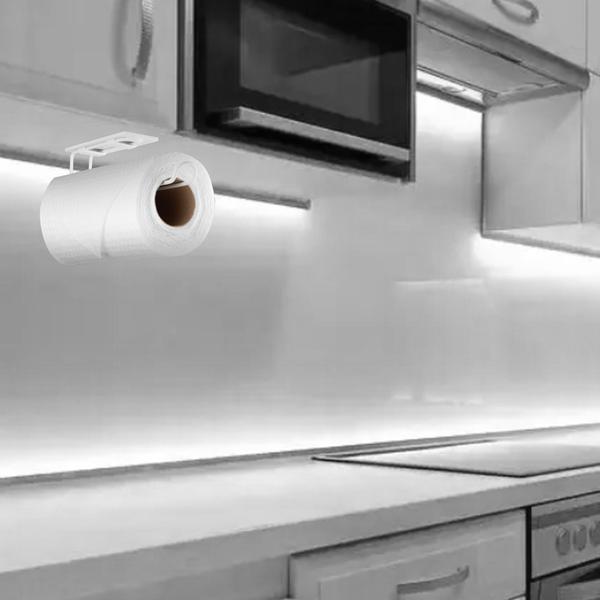 Porta Rolo Papel Toalha Suporte Armário Cozinha C/ Adesivo - Arthi Imagem de Porta Rolo Papel Toalha Suporte Armário Cozinha C/ Adesivo