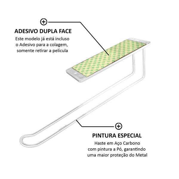 Porta Rolo Papel Toalha Suporte Armário Cozinha C/ Adesivo - Arthi Imagem de Porta Rolo Papel Toalha Suporte Armário Cozinha C/ Adesivo
