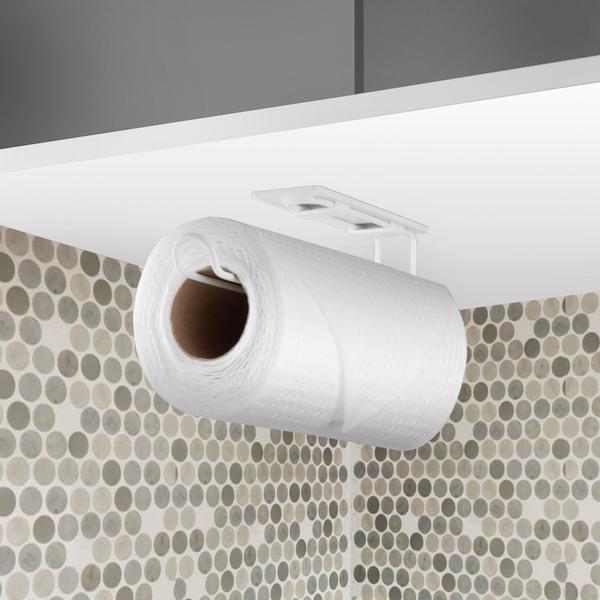 Porta Rolo Papel Toalha Suporte Armário Cozinha C/ Adesivo - Arthi Imagem de Porta Rolo Papel Toalha Suporte Armário Cozinha C/ Adesivo