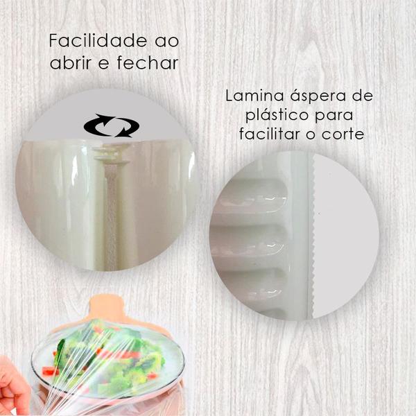 Imagem de Porta Rolo Para Papel Aluminio Corta Facil 31cm Branco