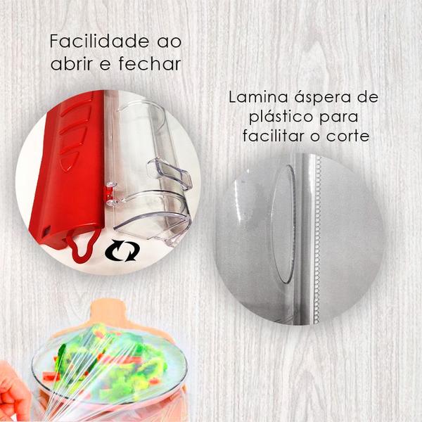 Imagem de Porta Rolo Para Papel Aluminio Corta Facil 34cm