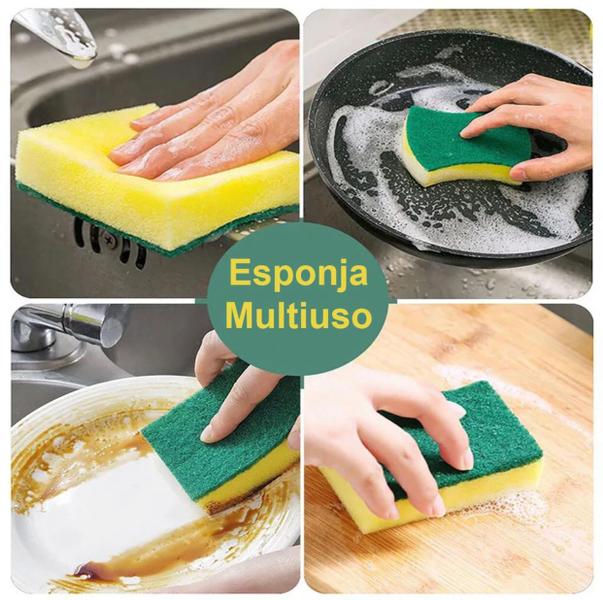 Imagem de  Porta Sabão Premium Dispenser Lançamento Detergente 2 Em 1 Suporte P/ Esponja Para Casa