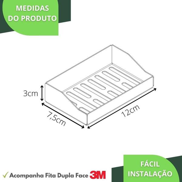Porta Sabonete Adesivo De Parede Banheiro Preto DF - S3GShop Imagem de Porta Sabonete Adesivo De Parede Banheiro Preto DF