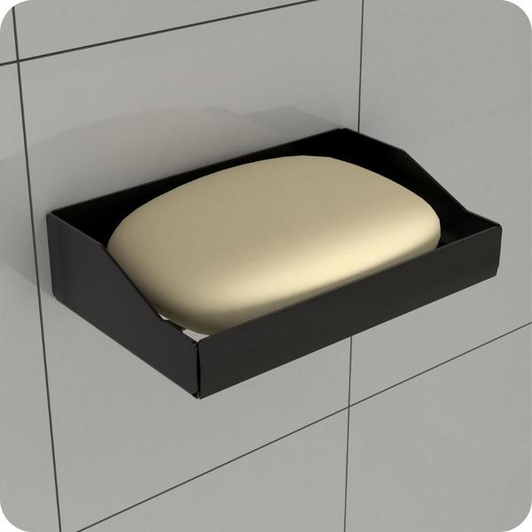Porta Sabonete Adesivo De Parede Banheiro Preto DF - S3GShop Imagem de Porta Sabonete Adesivo De Parede Banheiro Preto DF