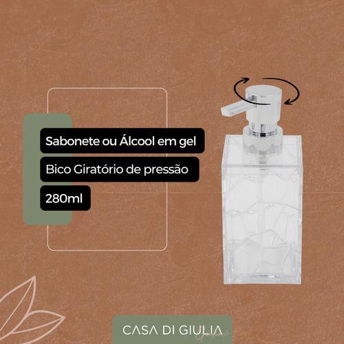 Imagem de Porta Sabonete Dispenser Sabão Para Banheiro Luxo Acrilico Lavabo Premium Liquido