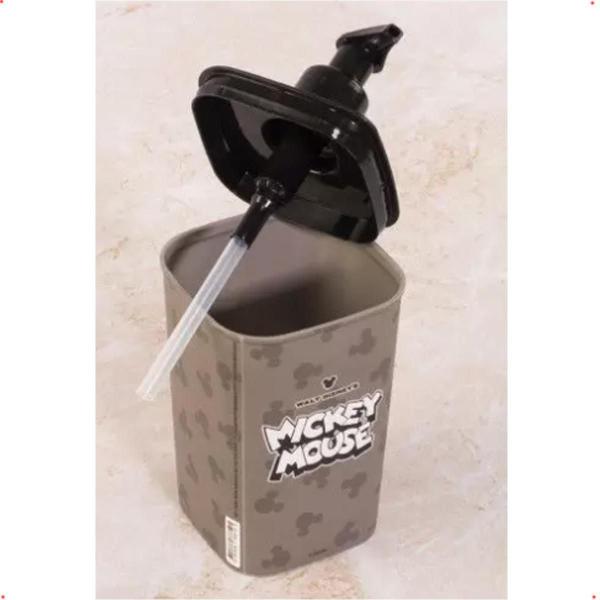 Imagem de Porta Sabonete Em Plástico Cinza/Preto Mickey Mouse 420Ml