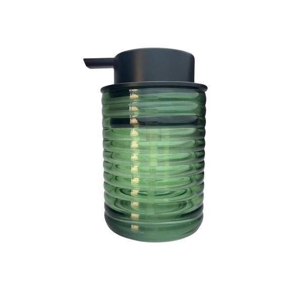 Imagem de Porta Sabonete Líquido 330ml Tuut Dispenser Vidro Verde Tampa Preta