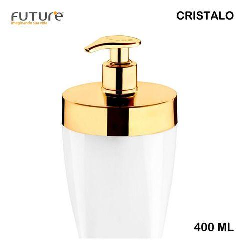 Imagem de Porta Sabonete Liquido Banheiro Branco/dourado Future