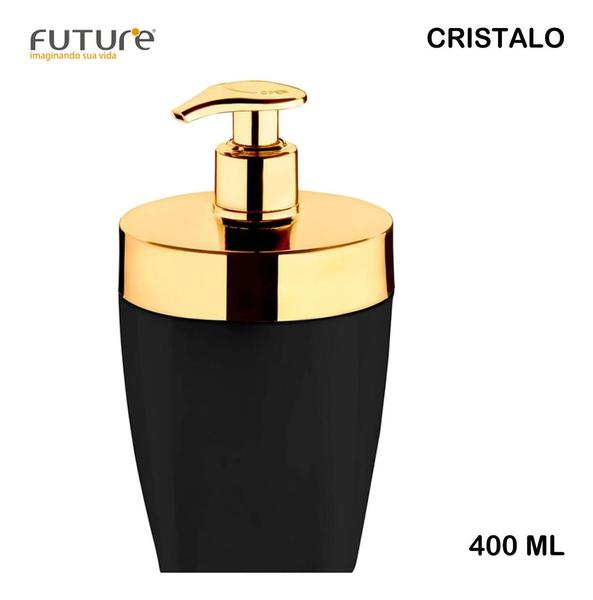 Imagem de Porta Sabonete Líquido Banheiro Preto/dourado Future