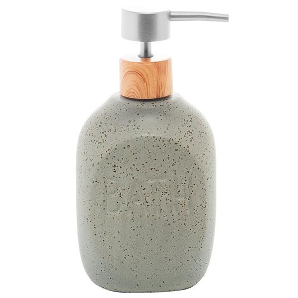 Imagem de Porta sabonete líquido de cerâmica cinza Granilite Bath Lyor 430 ml