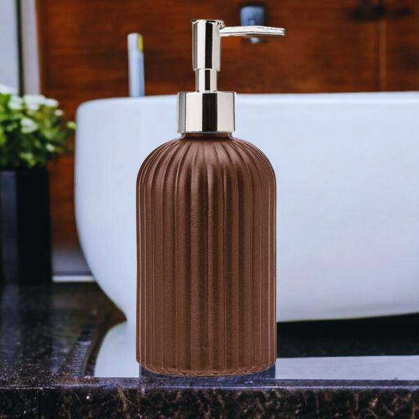 Imagem de Porta Sabonete Líquido Dispenser Vidro Banheiro Lavabo Luxo 400ml