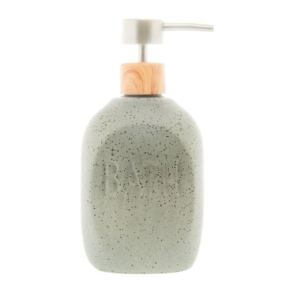 Imagem de Porta Sabonete Líquido em Cerâmica Granilite Bath Cinza 430ml - Lyor