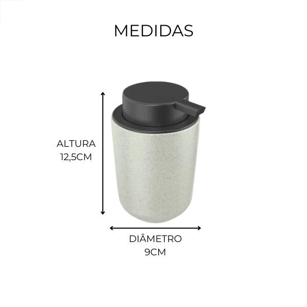 Porta Sabonete Liquido Marmorizado 250ml Osaka Branco Ou Imagem de Porta Sabonete Liquido Marmorizado 250ml Osaka Branco Ou