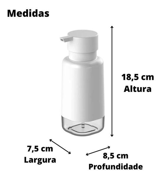 Porta Sabonete Líquido Para Banheiro 500ml Dual Ou Imagem de Porta Sabonete Líquido Para Banheiro 500ml Dual Ou