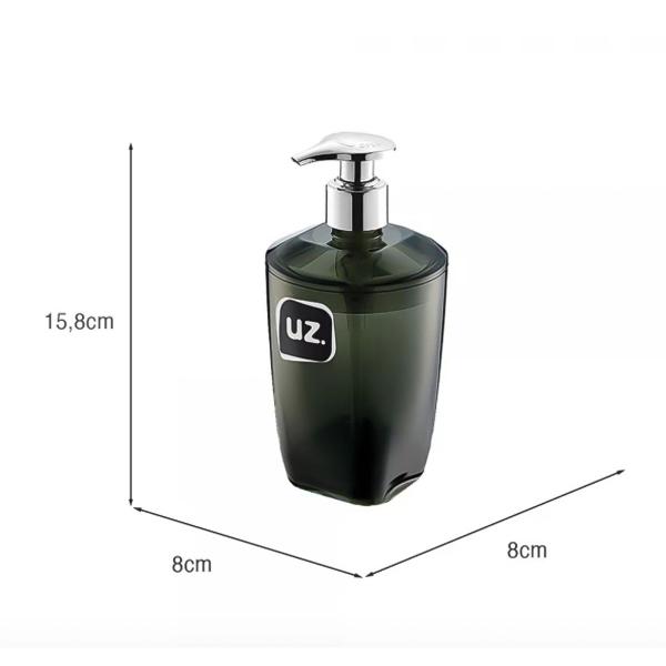 Imagem de Porta Sabonete Líquido Premium 300ml Acrílico Resistente Translúcido P/ Banheiro Lavabo