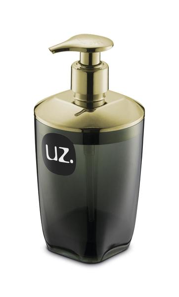 Imagem de Porta Sabonete Líquido Premium Preto com Dourado UZ528 UZ