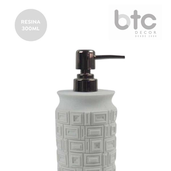 Imagem de Porta Sabonete Líquido Resina BTC Branco Prateado 300ml