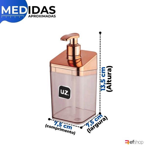 Porta Sabonete Líquido Slim de Plástico Moderno Banheiro Pia - Uz Utilidades Imagem de Porta Sabonete Líquido Slim de Plástico Moderno Banheiro Pia