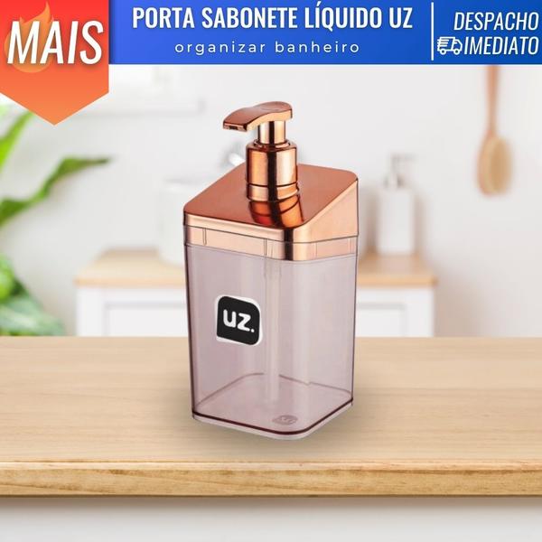 Porta Sabonete Líquido Slim de Plástico Moderno Banheiro Pia - Uz Utilidades Imagem de Porta Sabonete Líquido Slim de Plástico Moderno Banheiro Pia