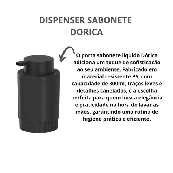 Imagem de Porta Sabonete Liquido Valvula Pump Banheiro Preto Ou