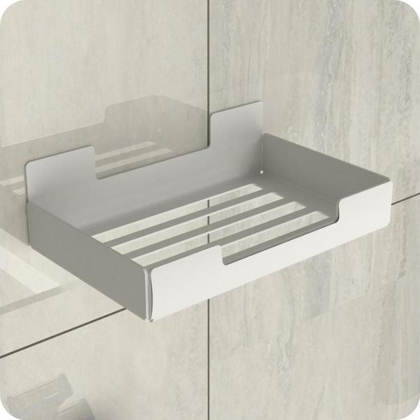 Porta Sabonete Para Banheiro Saboneteira Adesivo Branco ELG - HomeFull Imagem de Porta Sabonete Para Banheiro Saboneteira Adesivo Branco ELG