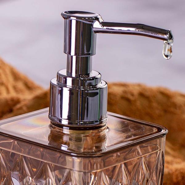 Imagem de Porta sabonete sabão líquido detergente saboneteira pia banheiro suporte dispenser glamour Plasutil