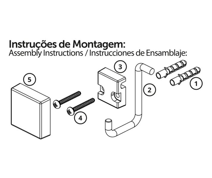 Imagem de Porta Sabonete Saboneteira Parede Preto Fosco 8551Pt Future