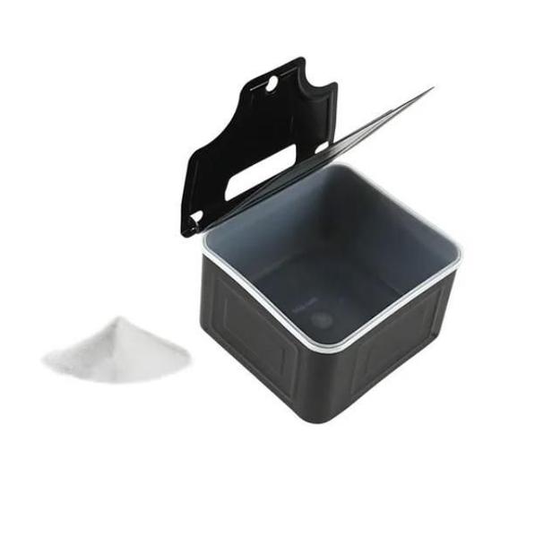 Imagem de Porta Sal Saleiro Em Aço Inox Preto 700G - Mak Inox