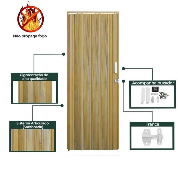 Porta Sanfonada de PVC 105x210cm Zapinplast Imagem de Porta Sanfonada de PVC 105x210cm Zapinplast