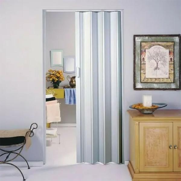 Imagem de Porta Sanfonada PVC 210x80cm Cinza Fortlev