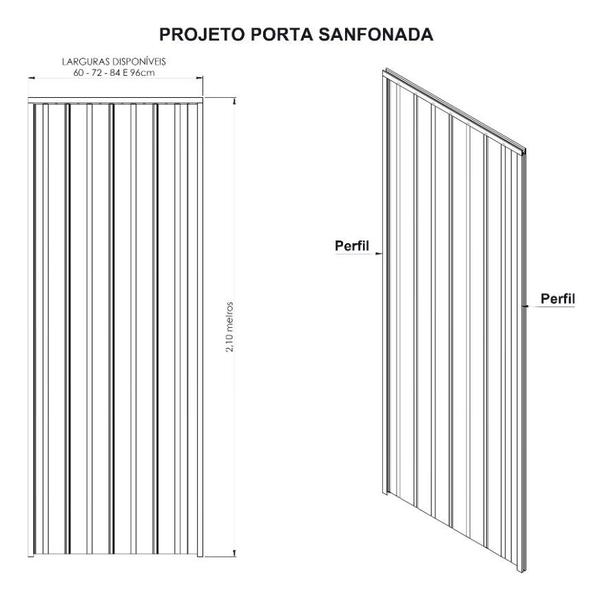 Imagem de Porta Sanfonada Pvc Multilit 2,10cmx0,60cm Diversas Cores