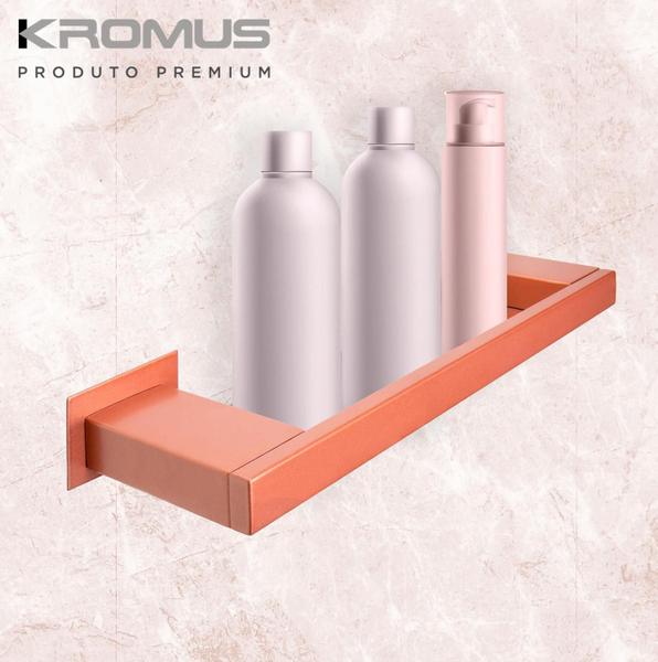 Imagem de Porta Shampoo 40 cm Inox Rose Gold - Kromus RT0311-40R