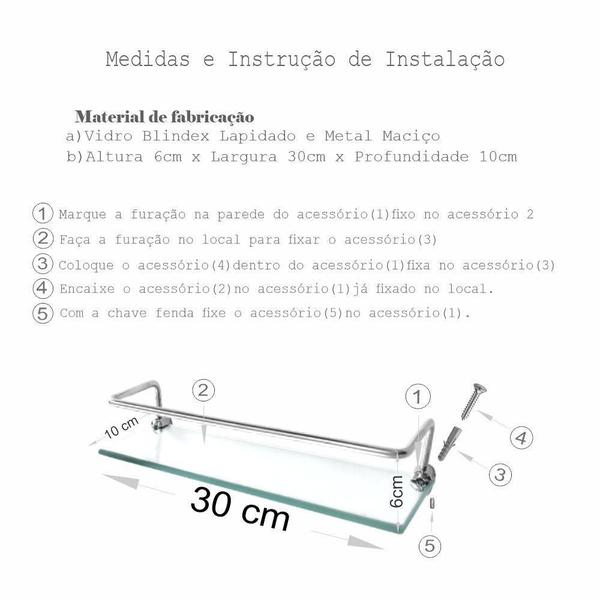 Imagem de Porta Shampoo Com Proteção Luxo Slim 521Lsa Grego Metal