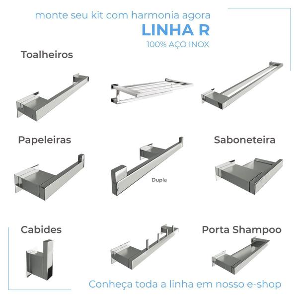 Imagem de Porta Shampoo De Parede Para Banheiro Ou Lavabo Aço Inox