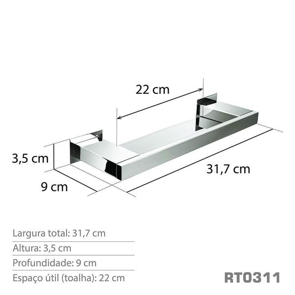 Porta Shampoo Inox - Kromus RT0311 Imagem de Porta Shampoo Inox - Kromus RT0311