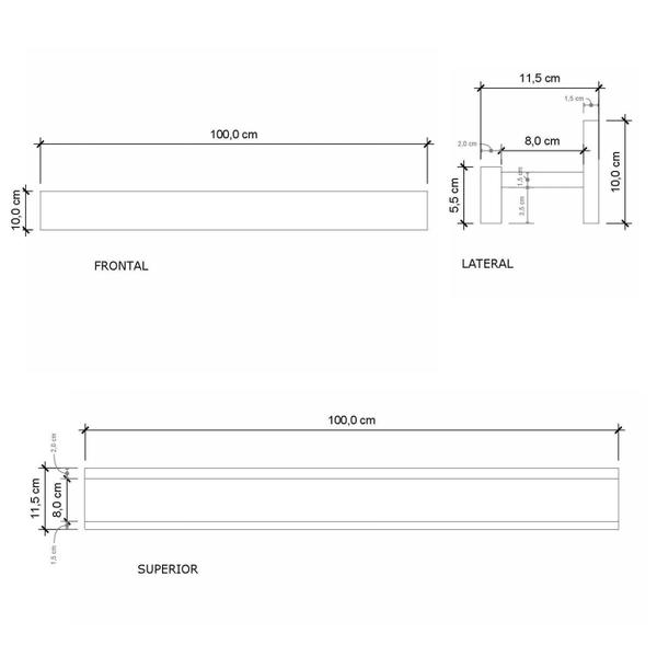 Imagem de Porta Shampoo Linear 100cm Venturi