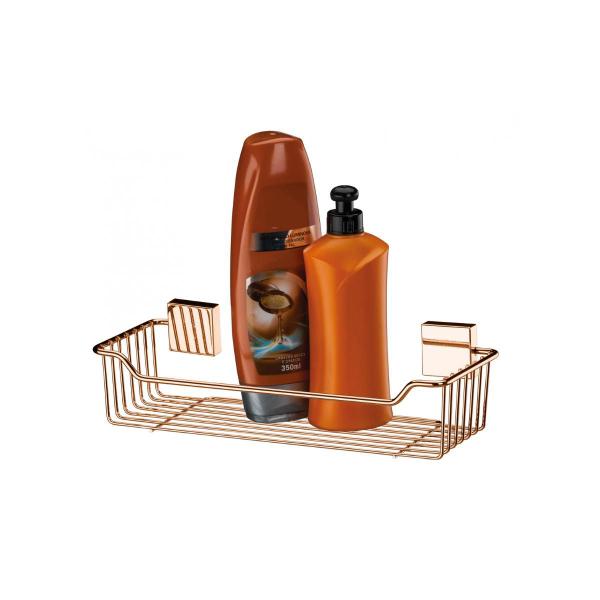 Porta shampoo prateleira banheiro Rose Gold Future 7501RG Imagem de Porta shampoo prateleira banheiro Rose Gold Future 7501RG