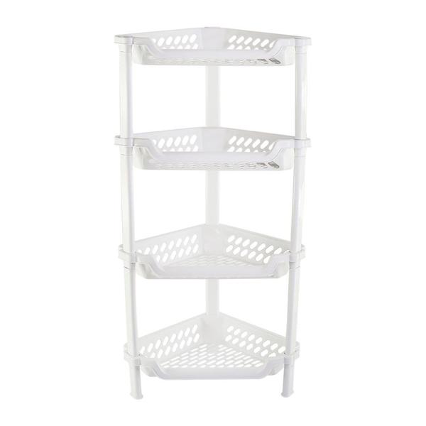 Porta SHAMPOO XAMPU CESTO ORGANIZADOR SUPORTE DESMONTAVEL PLASTICO 4 BANDEJAS PARA BANHEIRO Triangular de 4 Andares Branco - São Bernardo Imagem de Porta SHAMPOO XAMPU CESTO ORGANIZADOR SUPORTE DESMONTAVEL PLASTICO 4 BANDEJAS PARA BANHEIRO Triangular de 4 Andares Branco