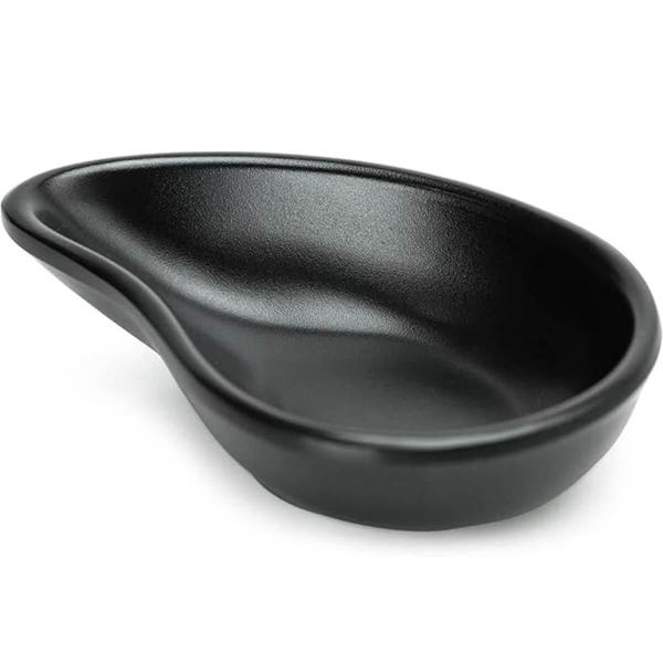 Imagem de Porta Shoyu Gota 60ml em Melamina Profissional Black Molheira Ramekin Servir Molhos Gourmet Mix