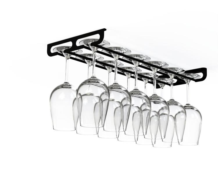 Porta taças com fixação no teto para 12 taças - Adegas Elegance Imagem de Porta taças com fixação no teto para 12 taças