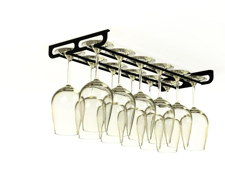 Porta taças com fixação no teto para 12 taças - Adegas Elegance Imagem de Porta taças com fixação no teto para 12 taças